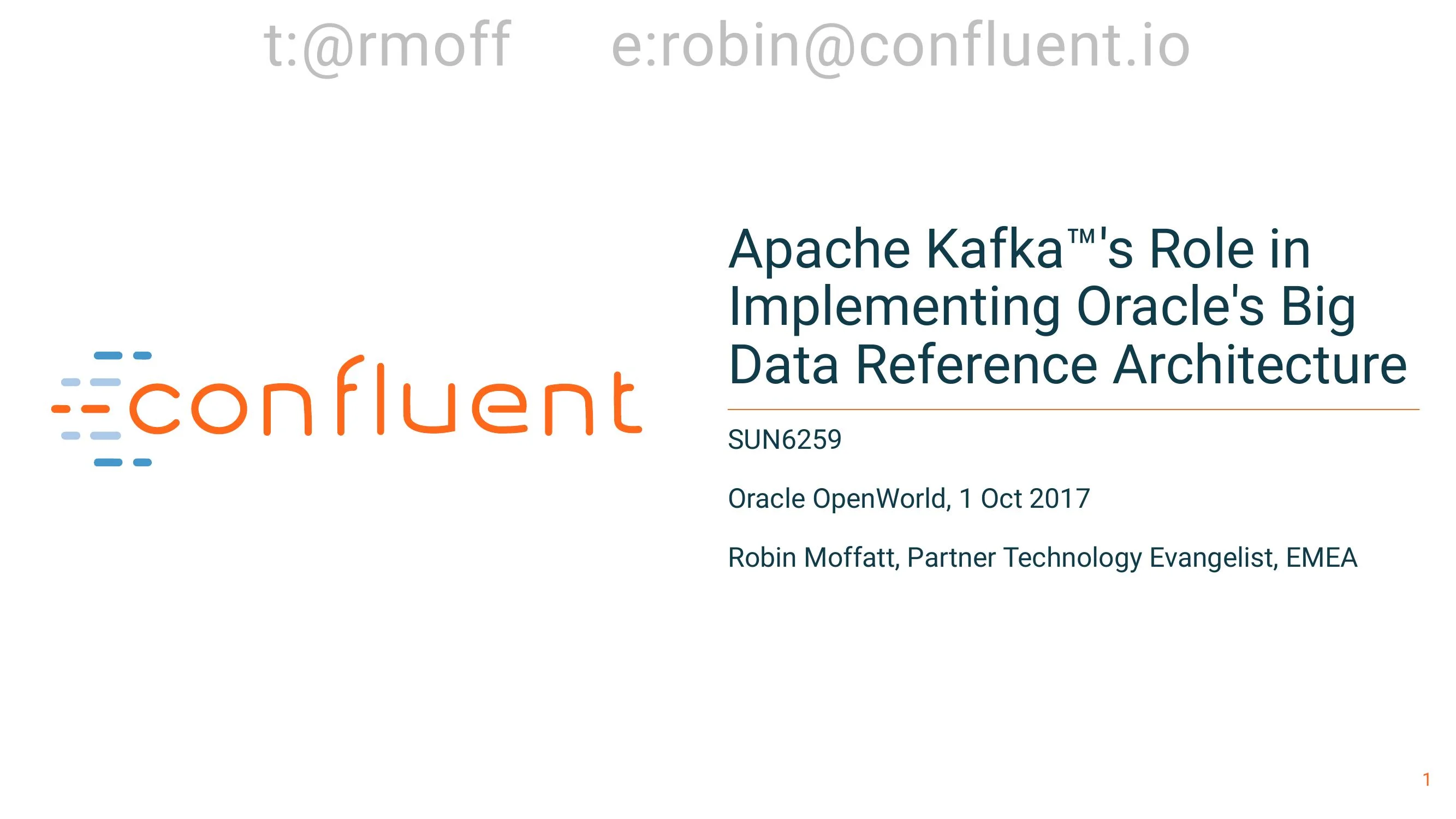 Apache Kafka's Role in Implementing Oracle's Big Data Reference Architecture